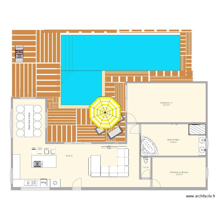 Projet Maison Bois. Plan de 0 pièce et 0 m2