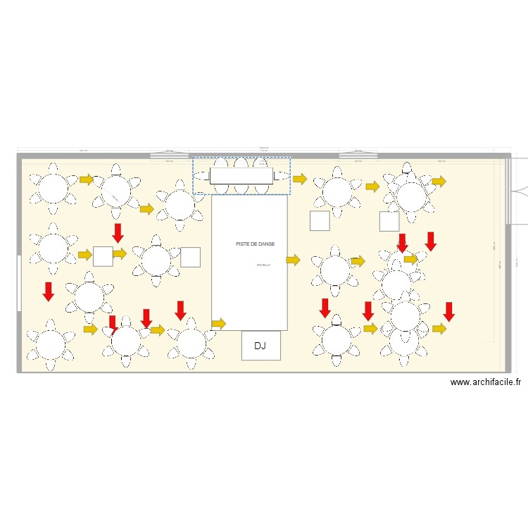 Plan chapiteau. Plan de 1 pièce et 274 m2