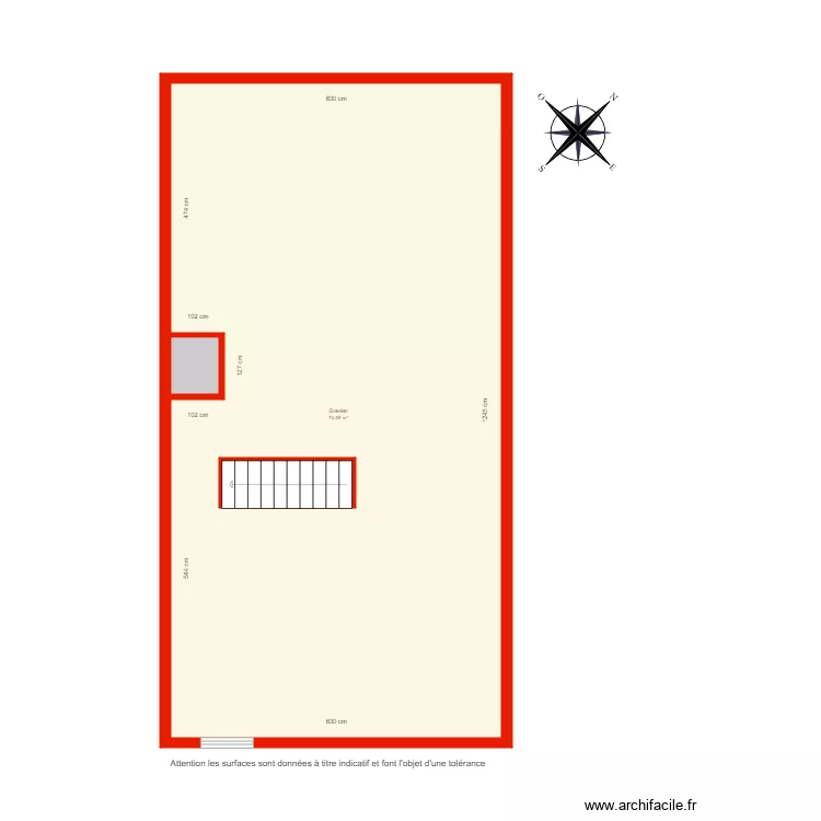BI 4285 grenier côté. Plan de BI 4285 grenier côté. Plan de