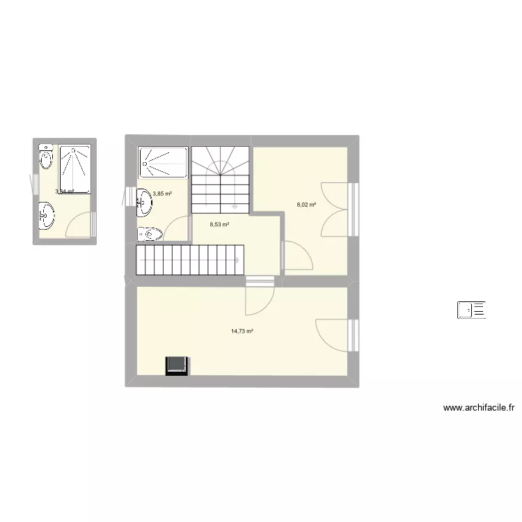 le verneil. Plan de 