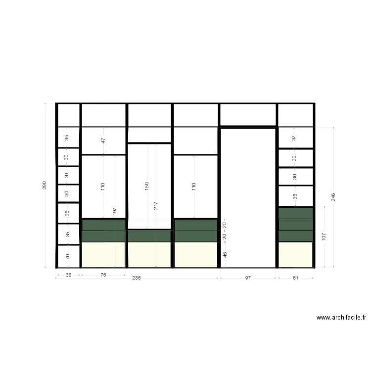 lauriston placard parents int. Plan de 0 pièce et 0 m2