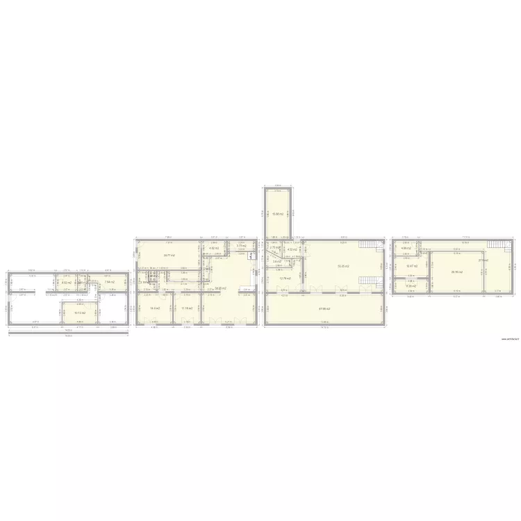 projet maison appart. Plan de 