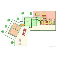 PLAN MASSE  EXTENSION ET GARAGE SANS MOBILIER 2