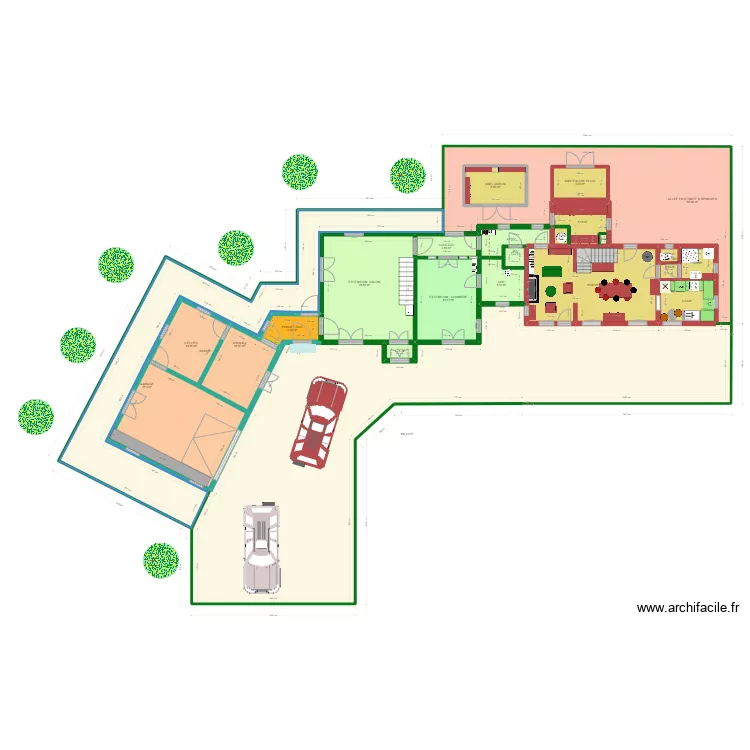PLAN MASSE  EXTENSION ET GARAGE SANS MOBILIER 2. Plan de 