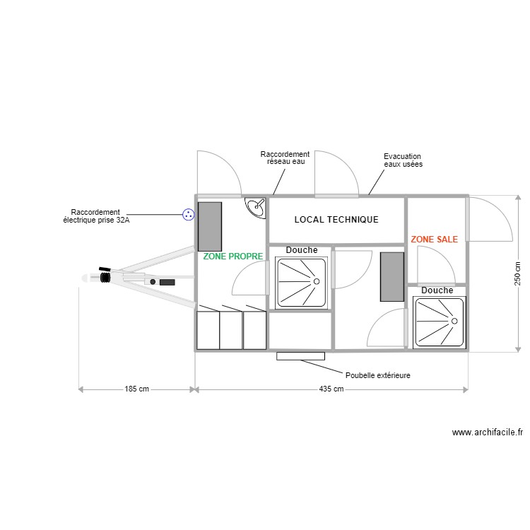 UMD 008. Plan de 7 pièces et 10 m2