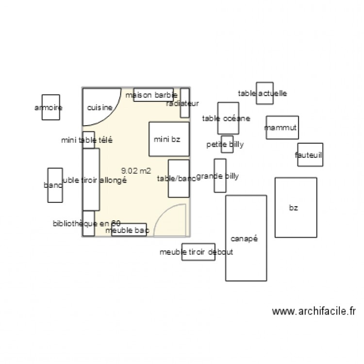 salle de jeux mini bz. Plan de 0 pièce et 0 m2
