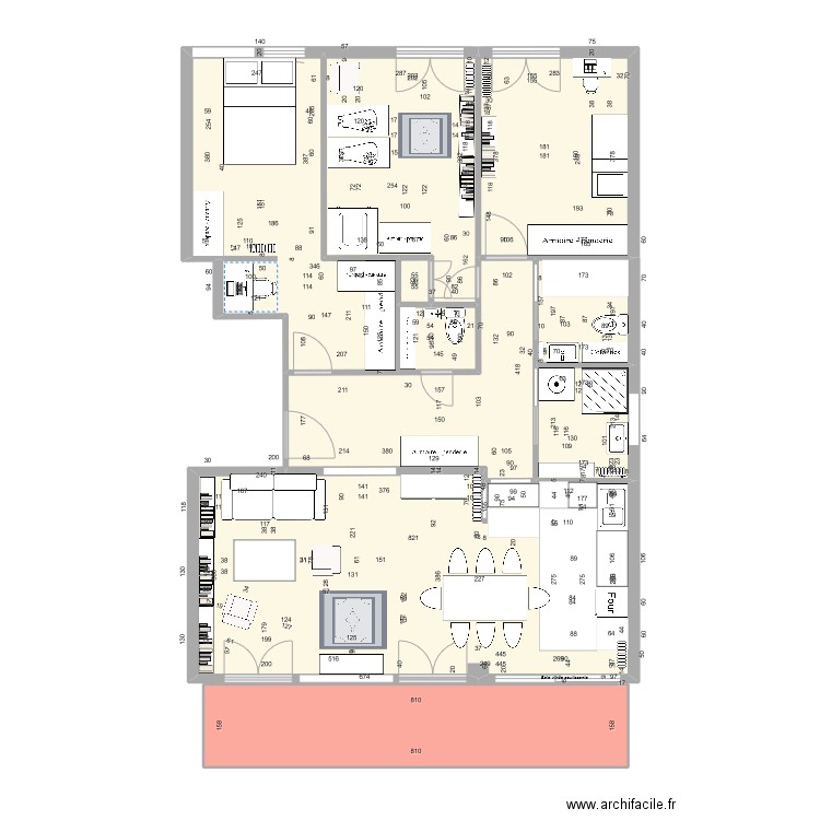 67-1 - Option 10. Plan de 10 pièces et 101 m2