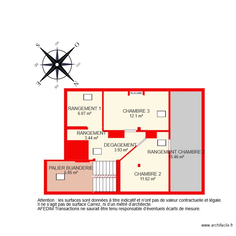 BI 6459 ETAGE . Plan de 0 pièce et 0 m2