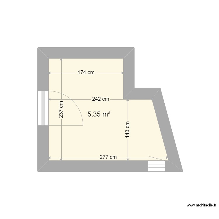 SdB Suite - 777. Plan de 1 pièce et 5 m2