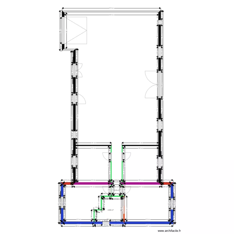cloisons. Plan de cloisons. Plan de