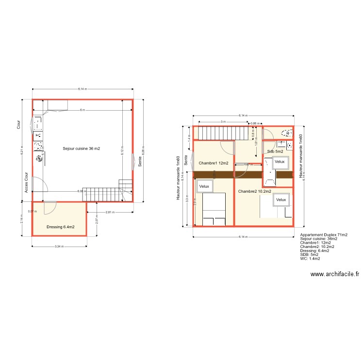 planDuplexInterne1606201910h28. Plan de 0 pièce et 0 m2
