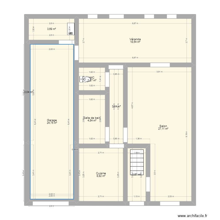 RDC. Plan de 0 pièce et 0 m2