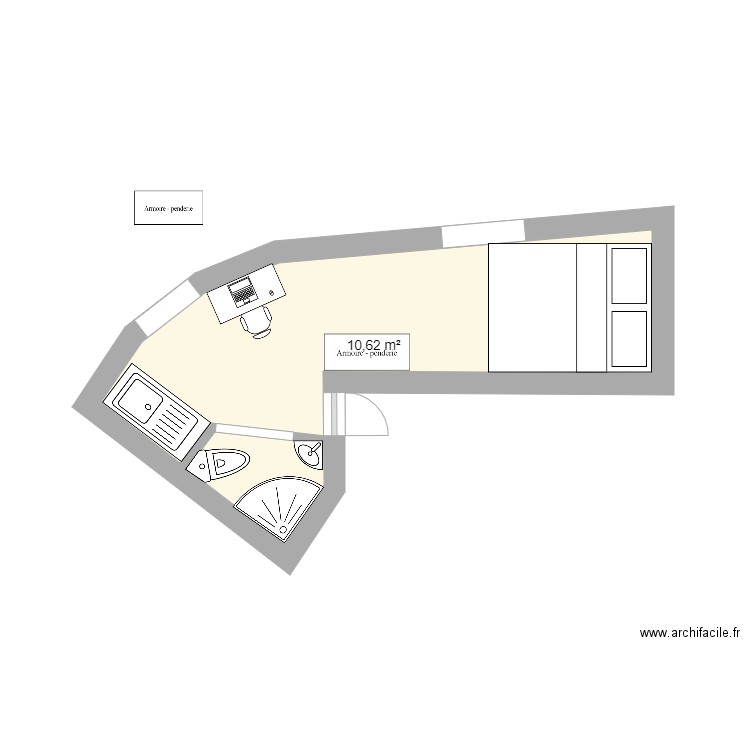 Sainte Foy. Plan de 1 pièce et 11 m2