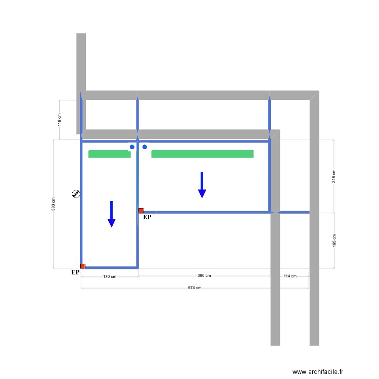 Bruno Diniz Piscina. Plan de 6 pièces et 18 m2