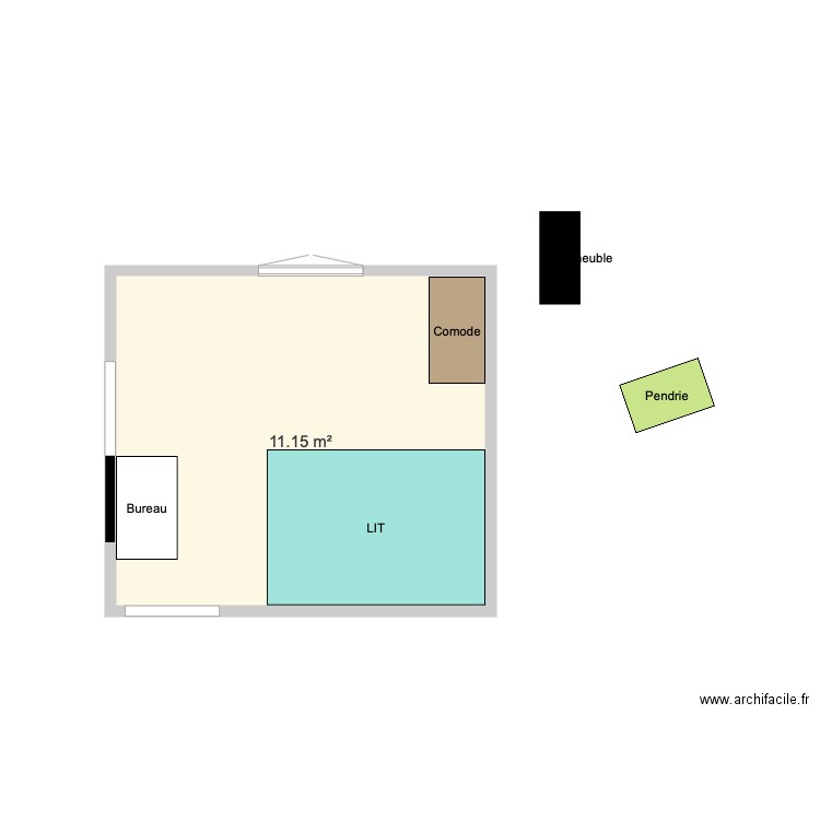 chambre. Plan de 0 pièce et 0 m2