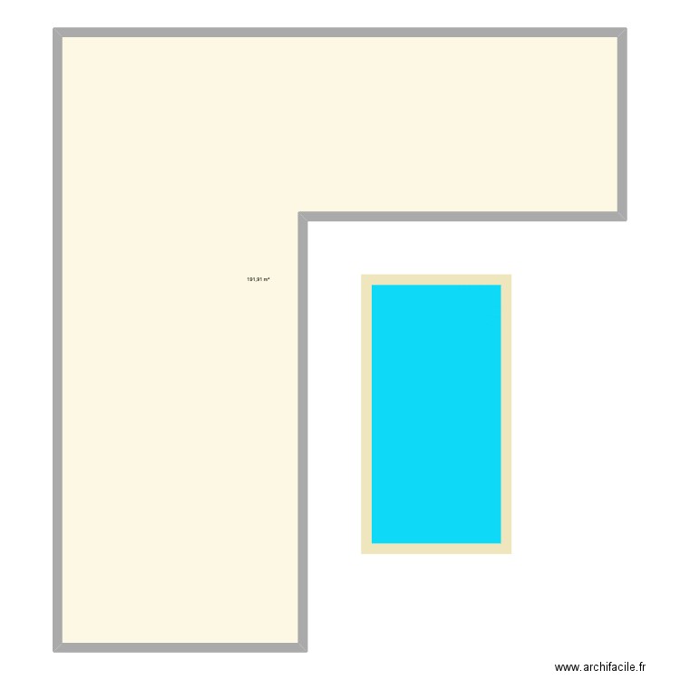 casa en l. Plan de 1 pièce et 192 m2