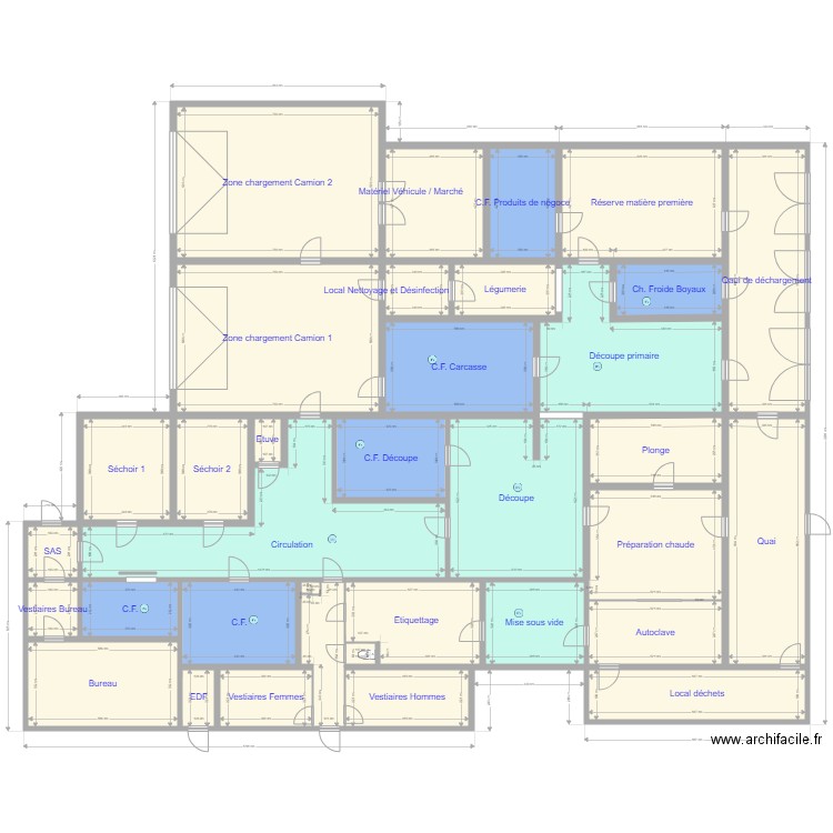 DESTANG 000. Plan de 34 pièces et 567 m2