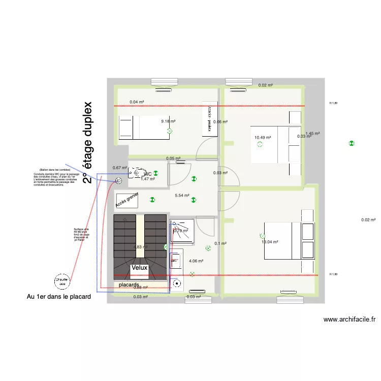 CARNOT DUPLEX APRES circuit eau. Plan de 
