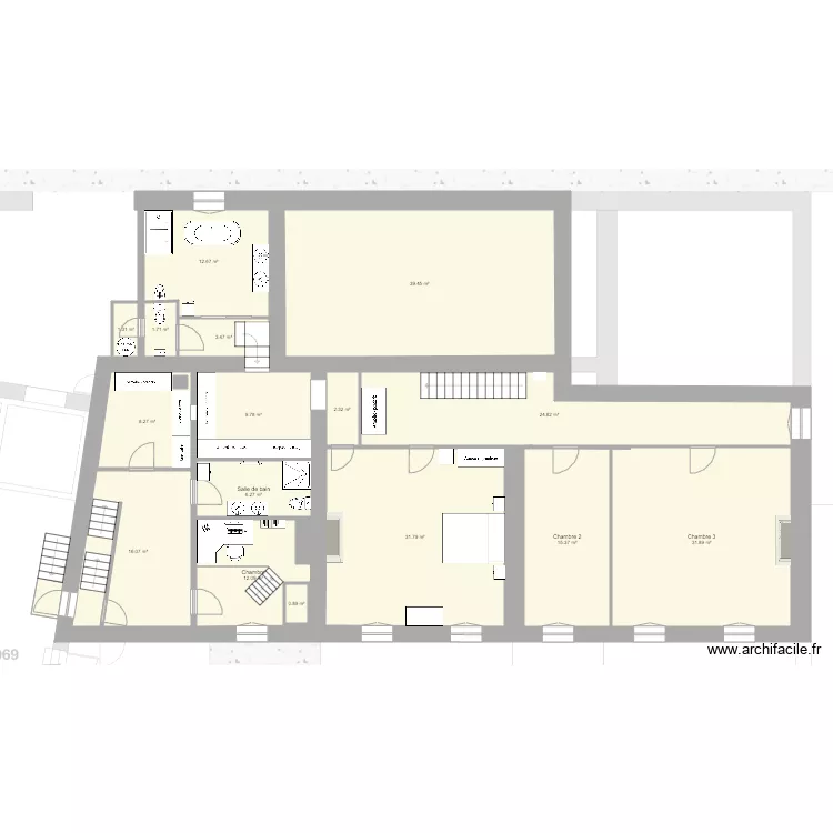 Premier etage. Plan de 