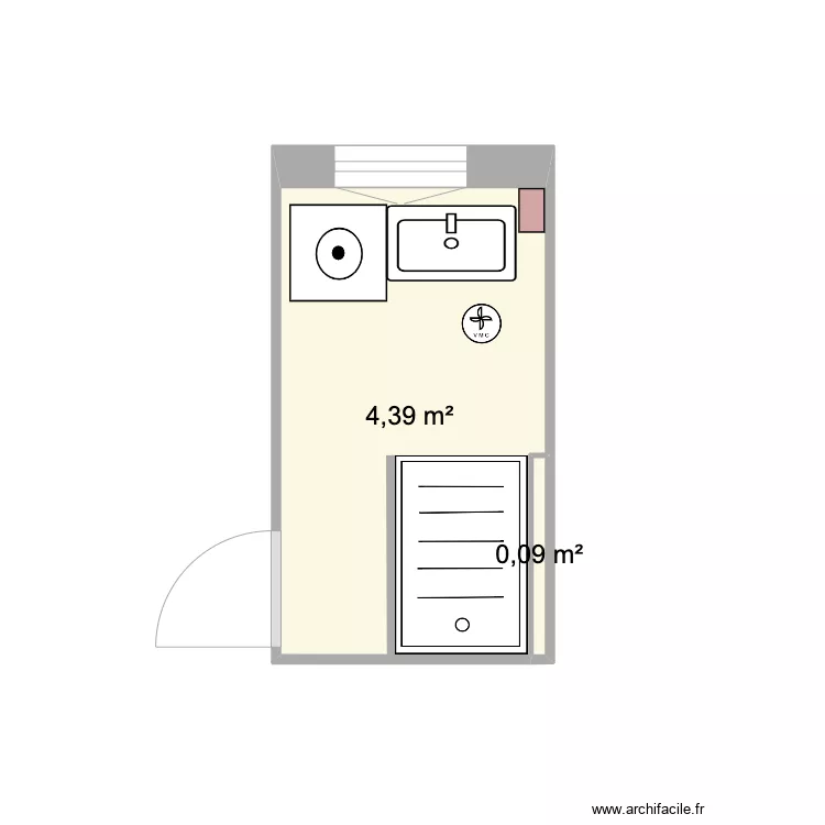 salle de bain - thomery. Plan de 