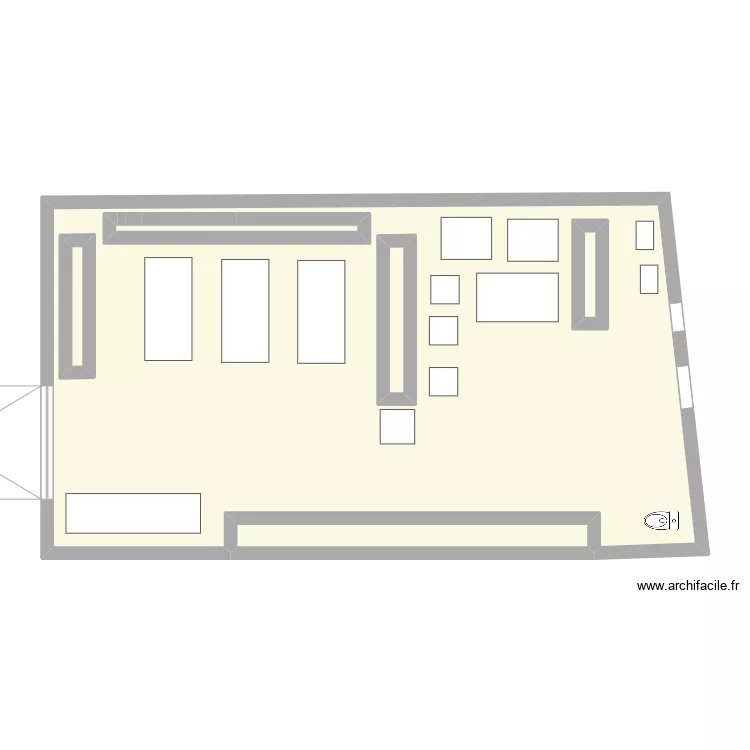 d&eacute;pot int&eacute;rieur. Plan de 