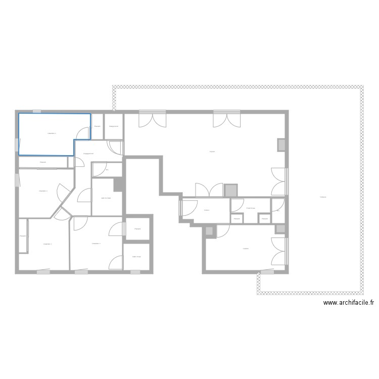 LABADENS. Plan de 27 pièces et 185 m2