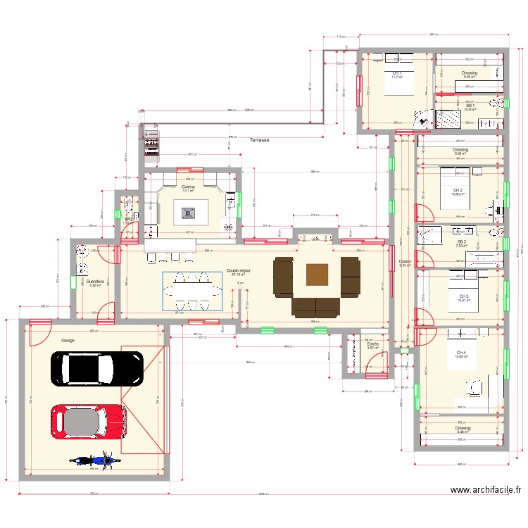 PLAN 160 m2. Plan de 0 pièce et 0 m2