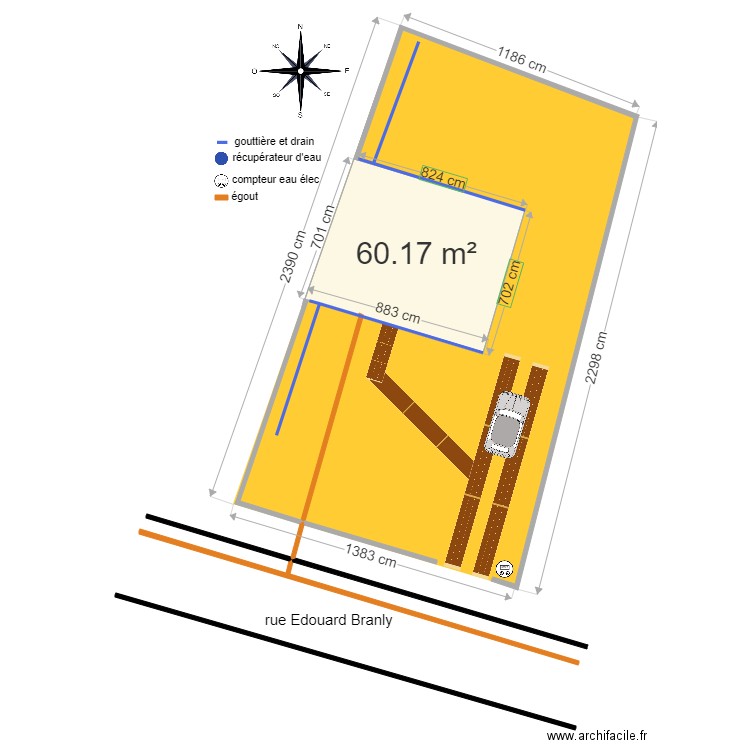 plan de masse avant Lavaud. Plan de 0 pièce et 0 m2