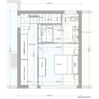 Nouveau plan étage avec escalier droit