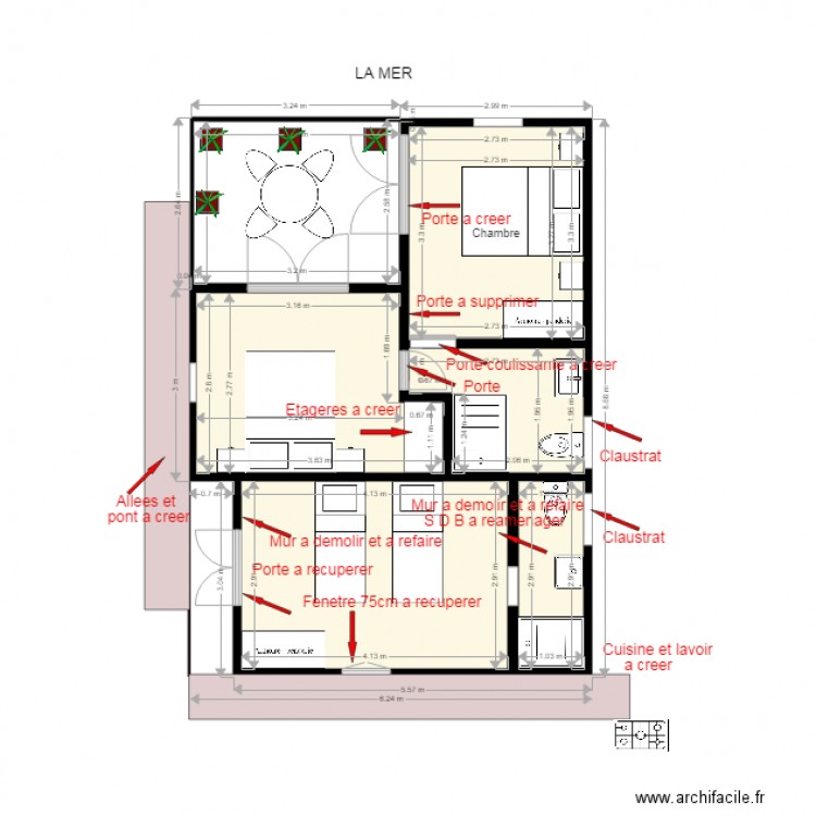 Bungalow du bas Modifie1. Plan de 0 pièce et 0 m2