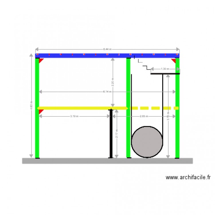 Plan bureaux vue de face. Plan de 0 pièce et 0 m2