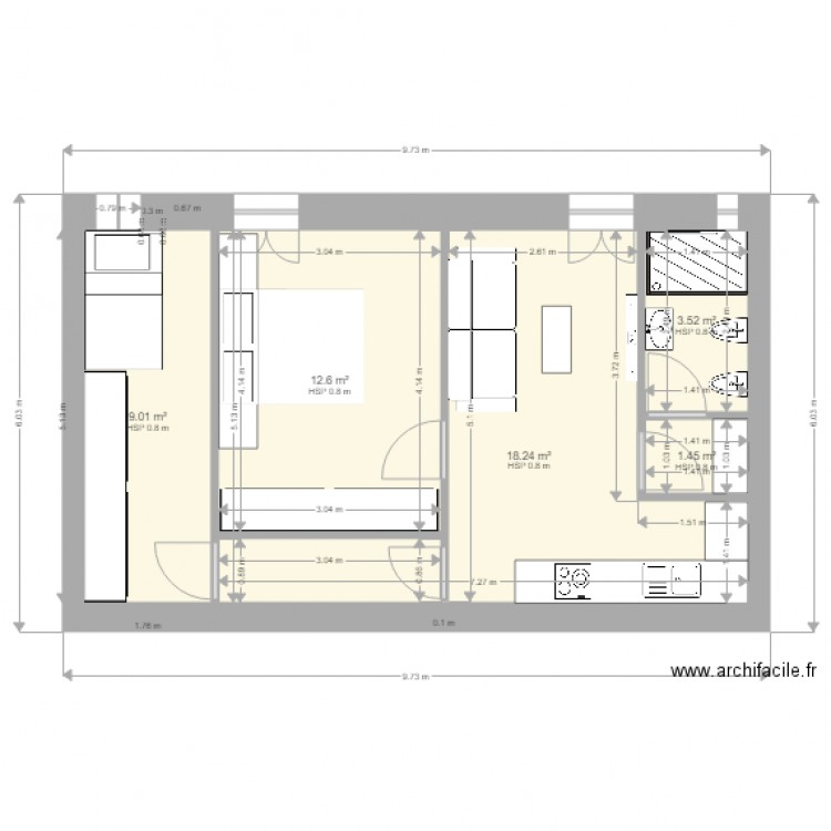 13 e 14 DUBLE. Plan de 0 pièce et 0 m2