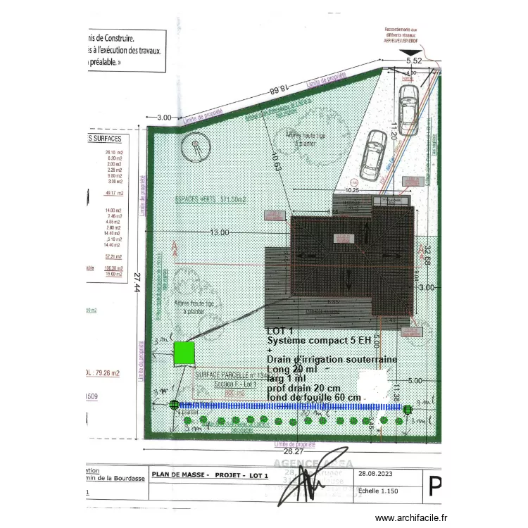 SCI Wintson plan masse lot1. Plan de 