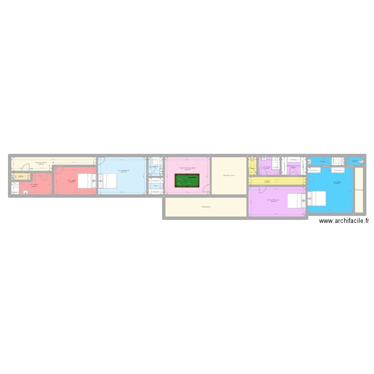 CHATEAU GARAUC R+1 PROJET 3. Plan de 0 pièce et 0 m2