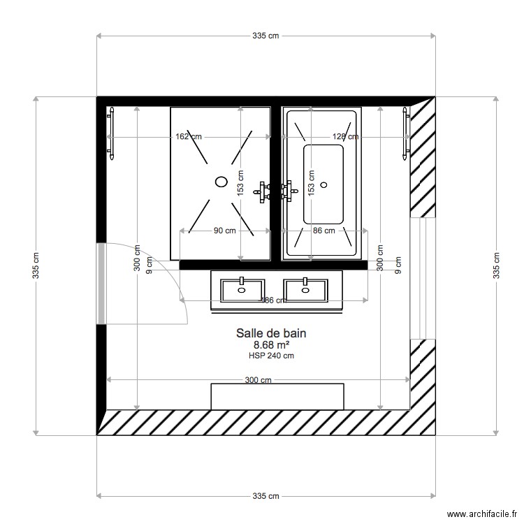 SALLE DE BAIN 9M2 2EM. Plan de 0 pièce et 0 m2