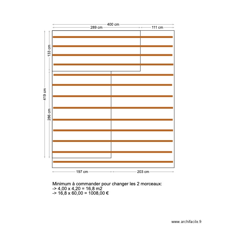 Moquette couloir Alma B2-3. Plan de 0 pièce et 0 m2