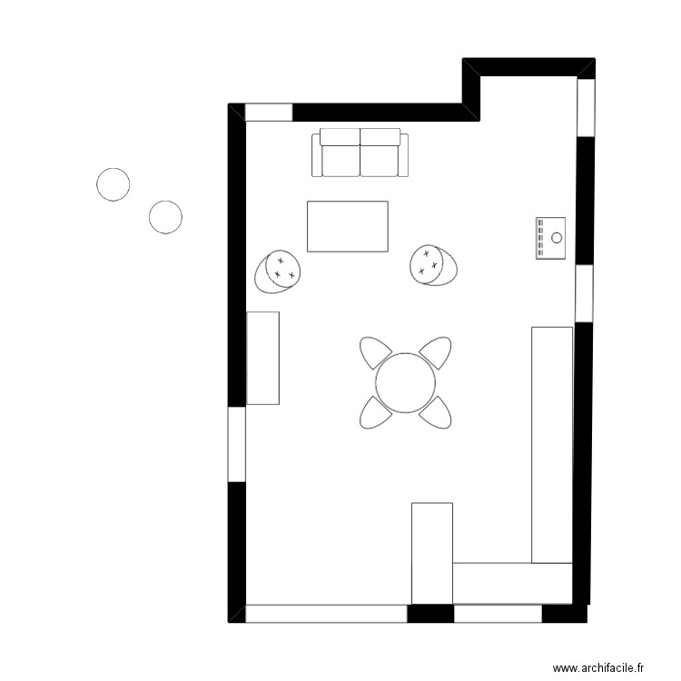 pièce vie . Plan de 0 pièce et 0 m2