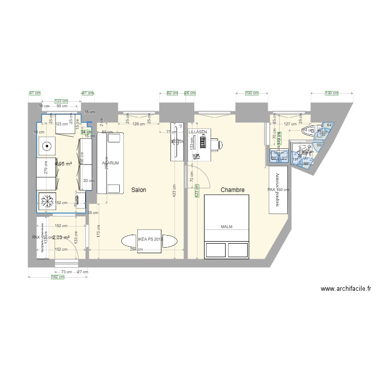 Levallois meub. Plan de 0 pièce et 0 m2