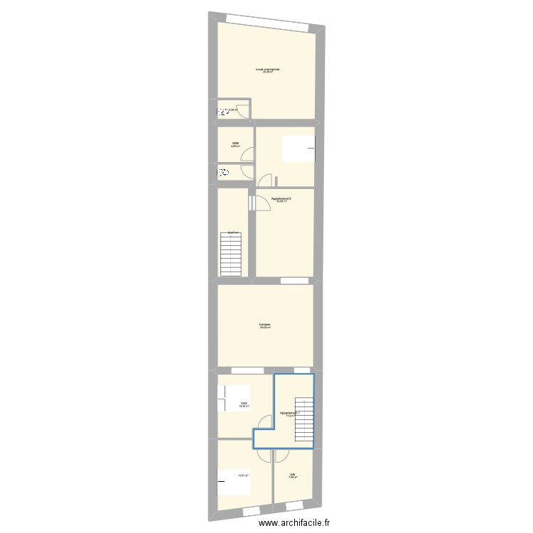 R+1. Plan de 0 pièce et 0 m2