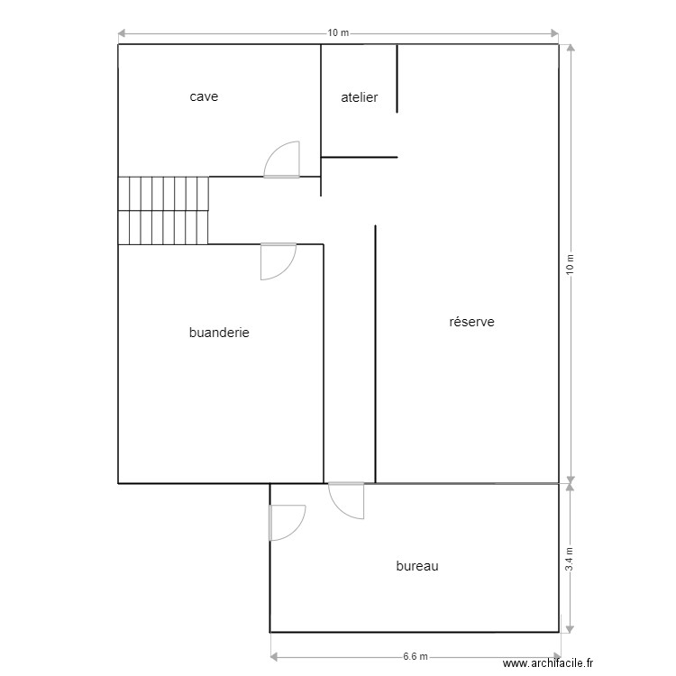 sous sol. Plan de 0 pièce et 0 m2