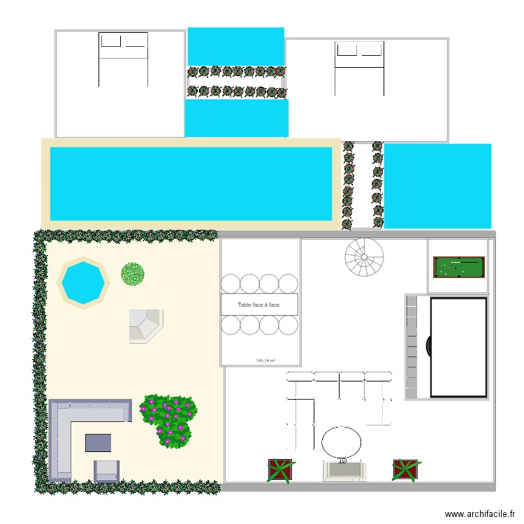 PLAN YAS. Plan de 1 pièce et 146 m2