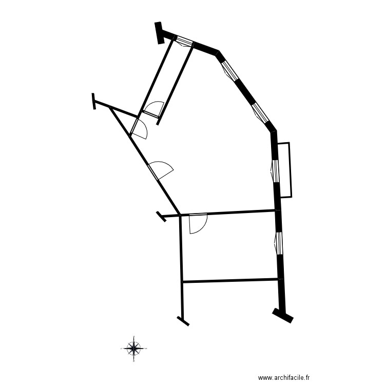 466 PILON. Plan de 4 pièces et 46 m2