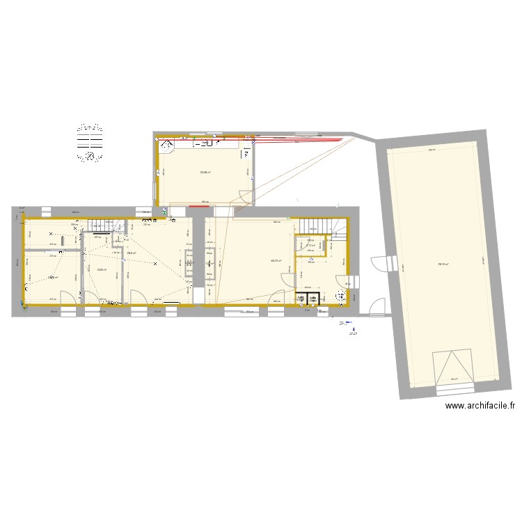 Réseau élec sous dalle. Plan de 0 pièce et 0 m2