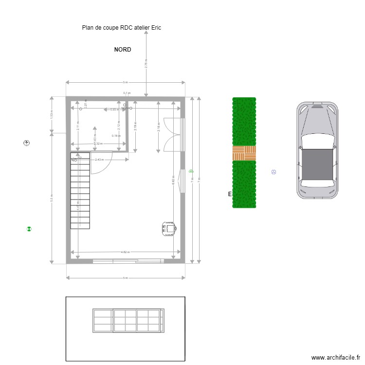 Plan de coupe sdb 27/03 version Jean Marc. Plan de 1 pièce et 30 m2