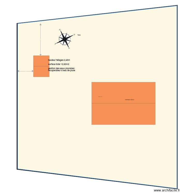 maison jpp. Plan de 1 pièce et 928 m2