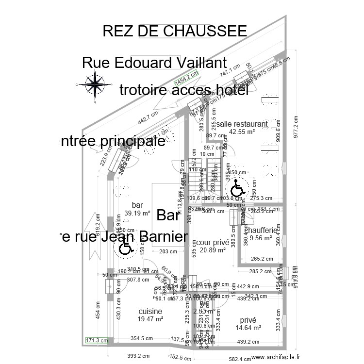 route plus rdc 1. Plan de 0 pièce et 0 m2