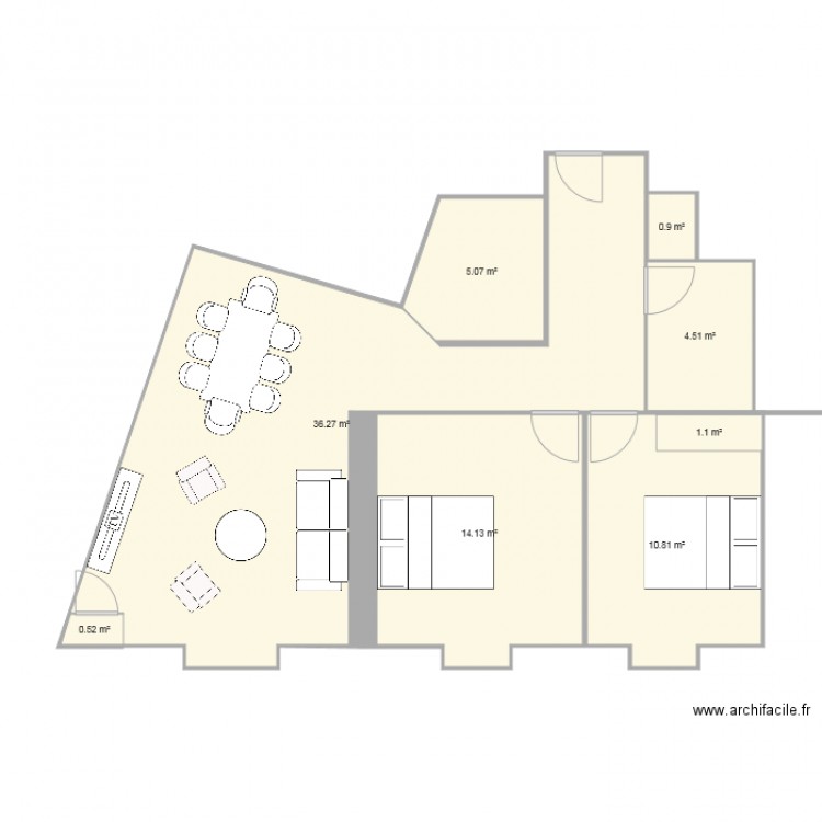 Appartement Lyon Option B. Plan de 0 pièce et 0 m2