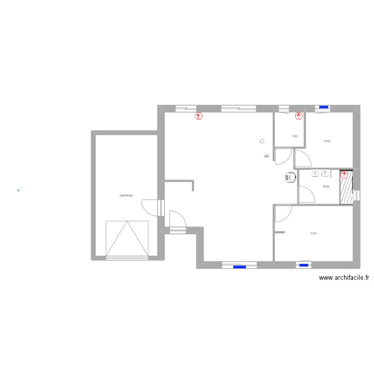 Logement 12 vmc vf. Plan de 6 pièces et 110 m2