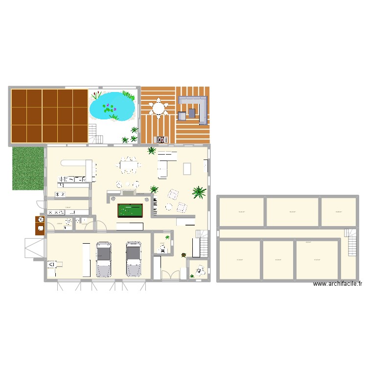 en cours maison serres jardin. Plan de 0 pièce et 0 m2