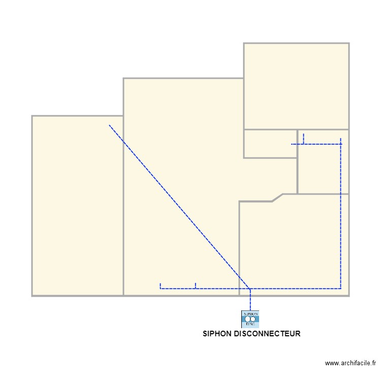 AMISION ASS 1199. Plan de 6 pièces et 66 m2